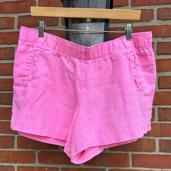 Lilly Pulitzer Lilo Linen Shorts in Neon Pink - Picture 3 of 8